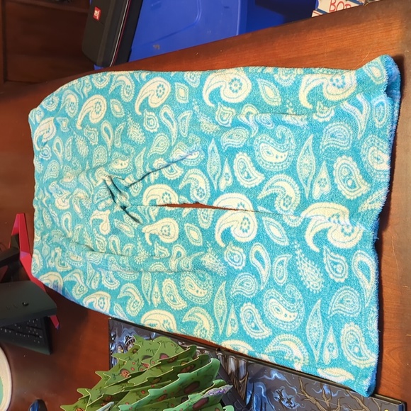 Light Blue and White Drawstring Ribbon Pajama Pants - Picture 4 of 6